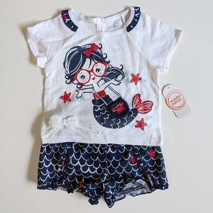 (NWT) Wonder Nation Mermaid 2-Piece Set